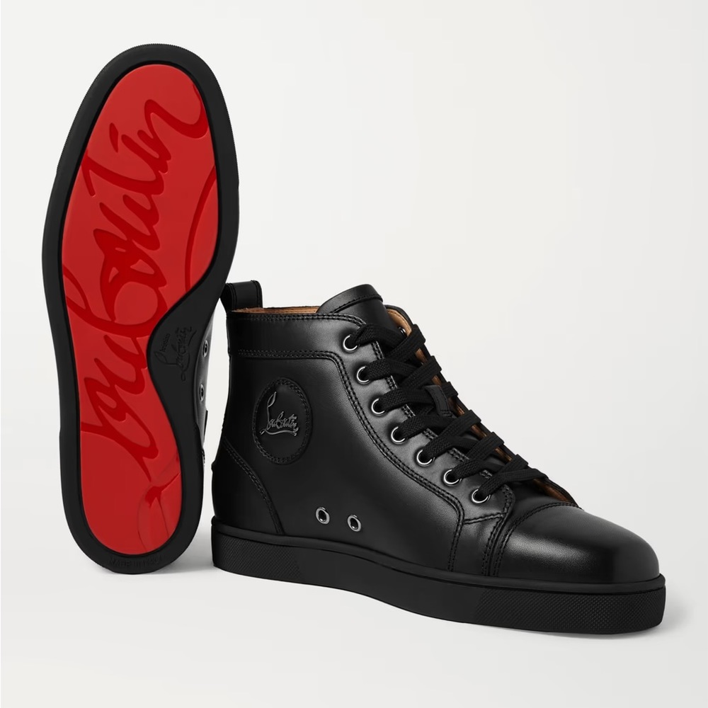 Christian Louboutin Black and Red Sneakers